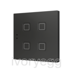 Tecla RGB 4. PC-ABS Capacitive push button - 4 buttons - Anthracite