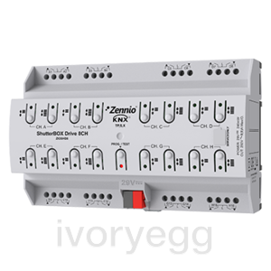 8-Channel Shutter Actuator with automatic travel time measurement and KNX Secure