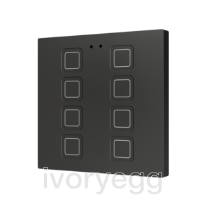 Tecla RGB 8. PC-ABS Capacitive push button - 8 buttons - Anthracite