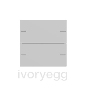 Rocker set, 2-gang for pushbutton sensor 4, System 55, grey matt