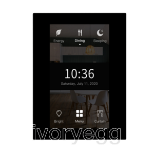 KNX Granite 4.3" Display Panel Black/Space Gray