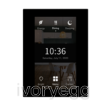 KNX Granite 4.3" Display Panel Black/Space Gray