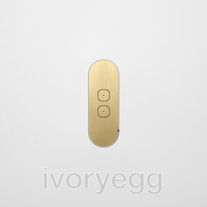 13 FLUSH - 2-Gang Casambi Enabled Switch with Metal Faceplate - Natural Brass