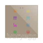 Flat RGB 8. Glass capacitive push button - 8 buttons - Custom