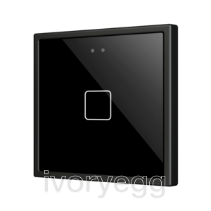 Flat 70 X1. PC-ABS Capacitive push button 70x70 - 1 button - Anthracite