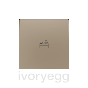 ZS55. Single switch cover 55x55 mm - Champagne - Custom. Minimun 100 units per design.