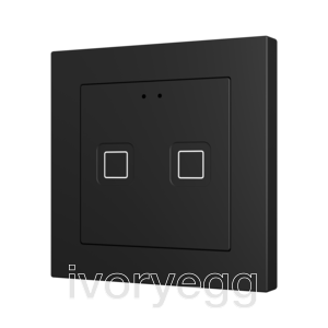Tecla RGB 55 X2. PC-ABS Capacitive push button 55x55 - 2 buttons - Anthracite