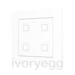 Tecla RGB 55 X4. PC-ABS Capacitive push button 55x55 - 4 buttons - White