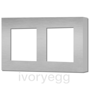 2 Gang Socket Frame - 45mm X 45mm Hole - Nickel