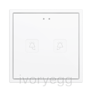 Tecla 70 X2. PC-ABS Capacitive push button 70x70 - 2 buttons - Custom
