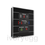 Glass KNX Push Button II Smart with temperature sensor, Black