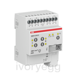 Blind/Roller Shutter Actuator, Travel detection, 4-fold, 24 V DC, Manual Operation, MDRC