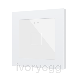 Flat RGB 55 X1. Glass capacitive push button 55x55 - 1 button - White