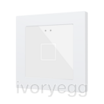 Flat RGB 55 X1. Glass capacitive push button 55x55 - 1 button - White