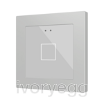 Flat RGB 55 X1. Glass capacitive push button 55x55 - 1 button - Silver