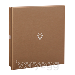 KNX Rosa Metal Switch Single Bronze Status Icon