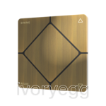 TAP-5 ORE Touch Switch - Cresnet, Brushed Antique Brass, Engraved