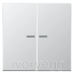 F10 LS range Cover kit 2-gang with lens, aluminium