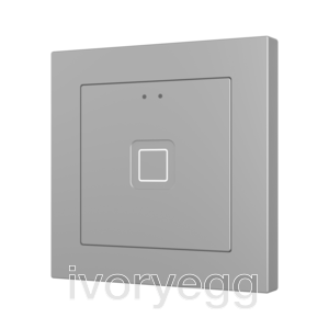 Tecla RGB 55 X1. PC-ABS Capacitive push button 55x55 - 1 button - Silver