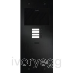 Doorphone Entry SIP Intercom Large, 4 Buttons without Camera, Black Aluminum