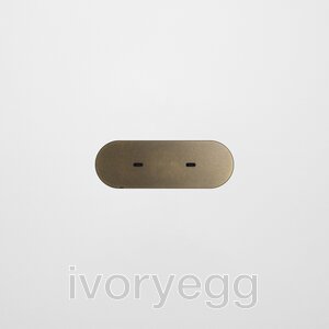 13 FLUSH - Dual USBC Module with Metal Faceplate - Aged Brass