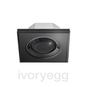 Ceiling-mounted presence detector PD-FLAT 360i/10 DT KNXs SQUARE BK