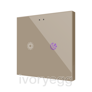 Flat RGB 2. Glass capacitive push button - 2 buttons - Custom