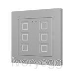Tecla RGB 55 X6. PC-ABS Capacitive push button 55x55 - 6 buttons - Silver