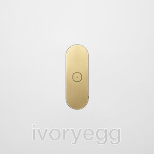 13 FLUSH - 1-Gang Casambi Enabled Switch with Metal Faceplate - Natural Brass