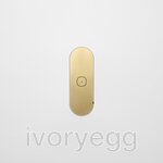 13 FLUSH - 1-Gang Casambi Enabled Switch with Metal Faceplate - Natural Brass
