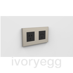 Void Square MMG 2-gang frame - Nickel 