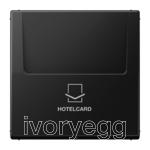 Key card holder, Hotelcard, LS range, matt graphite black