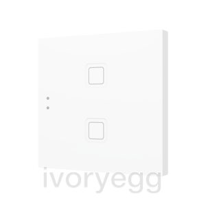Tecla RGB 2. PC-ABS Capacitive push button - 2 buttons - White