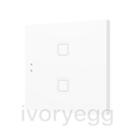 Tecla RGB 2. PC-ABS Capacitive push button - 2 buttons - White