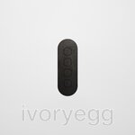 CARBON - 4 Gang Faceplate C Shape Black Steel