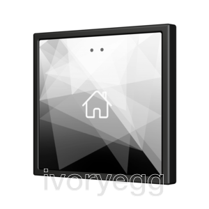 Flat RGB 70 X1. Glass Capacitive push button 70x70 - 1 button - 360° Custom