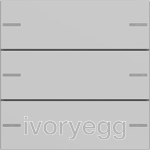 Rocker set, 3-gang for pushbutton sensor 4, System 55, grey matt