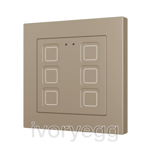 Tecla RGB 55 X4. PC-ABS Capacitive push button 55x55 - 4 buttons - Champagne