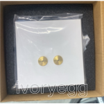 KNX Switch set - Surface Glacier White with 2 brass buttons