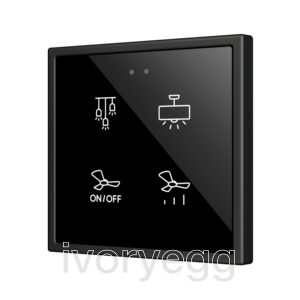 Flat RGB 70 X4. Glass Capacitive push button 70x70 - 4 buttons - Custom