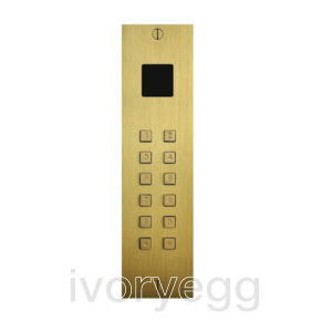 Access keypad, Bronze rustic, stand alone 2 relays +Wiegand recessed 55x211mm with integrated badge reader