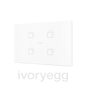 Tecla RGB XL 4. PC-ABS Capacitive push button - 4 buttons - White