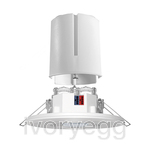 Ceiling-mounted presence detector PD-FLAT 360i/10 DT KNXs ROUND FM WH