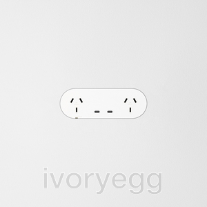 Double Outlet USBC - Matte White