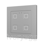 Tecla RGB 55 X4. PC-ABS Capacitive push button 55x55 - 4 buttons - Silver