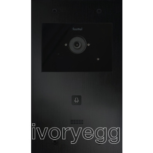 Doorphone Entry SIP Intercom Medium, 1 Button with Camera, Black Aluminum