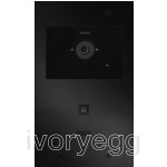 Doorphone Entry SIP Intercom Medium, 1 Button with Camera, Black Aluminum