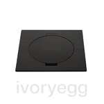 ARPI Tail IP64 Square Empty floor outlet - device not included - Stainless Steel Brushed Black