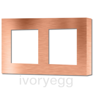 2 Gang Socket Frame - 45mm X 45mm Hole - Copper