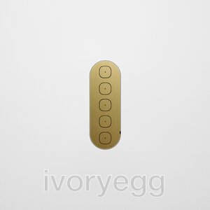 13 FLUSH - 5-Gang Casambi Enabled Switch with Metal Faceplate - Brass